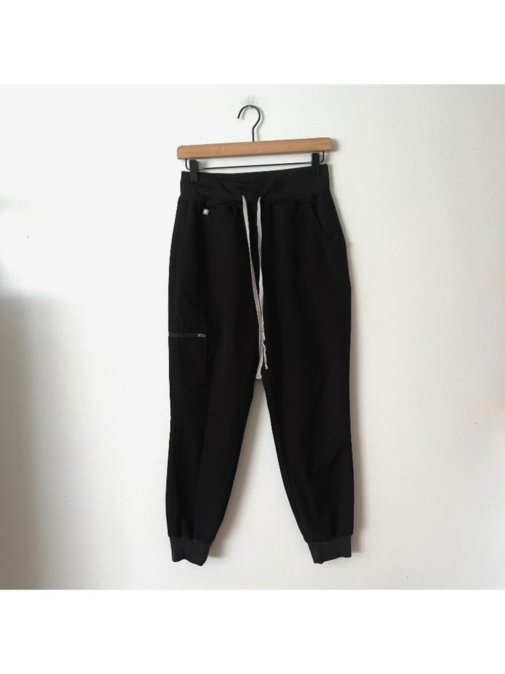 FIGS Zamora High-Waisted Black Jogger Scrub Pants Women's Size Small Petite